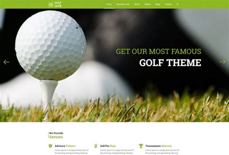 golf tournament website.